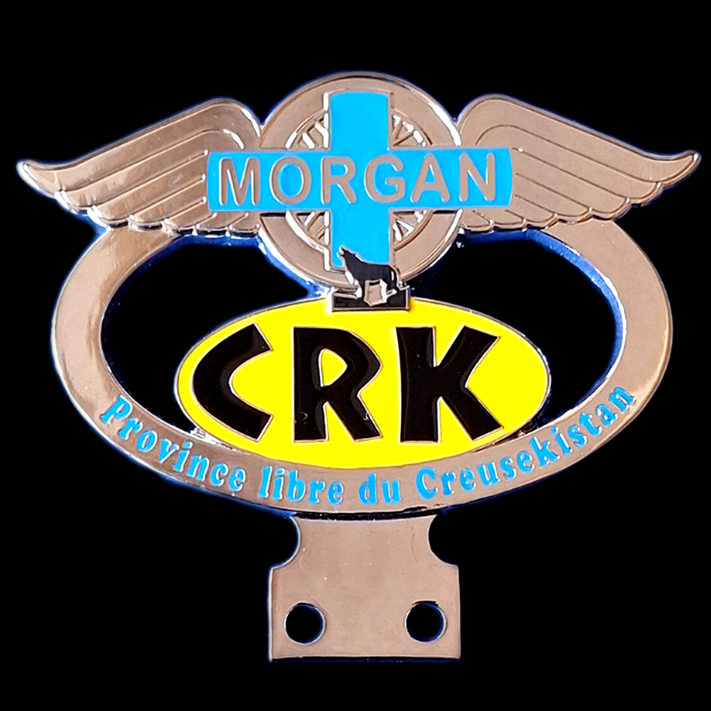 Morgan CRK Creusekistan car badge
